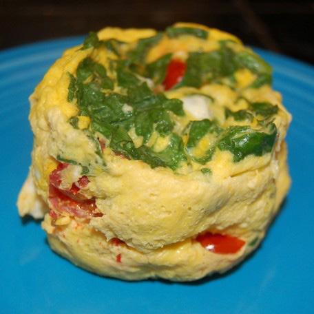 Omelet in a Mug Olive oil 2 eggs 1 teaspoon feta cheese 4 cherry tomatoes cut in half It seems crazy I know, but this omelet in a mug takes about two minutes and comes out perfect every time!