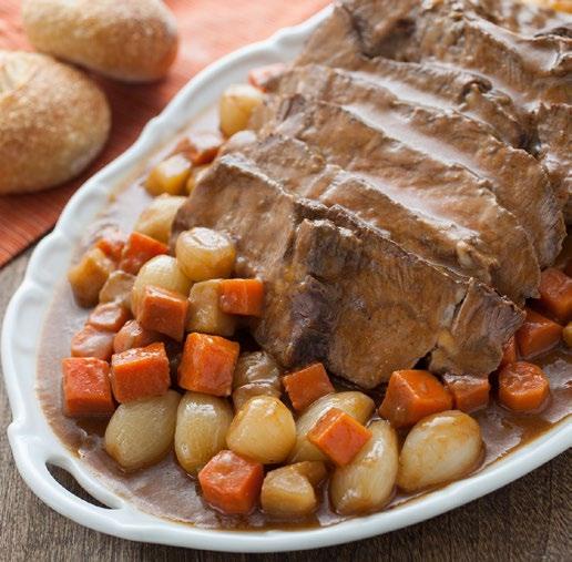 WEDNESDAY FEBRUARY 27 SLOW-COOKER BEEF POT ROAST At first glance, this may look like a huge quantity of onions, but it is not an error. Do not reduce the amount of onions in this recipe.