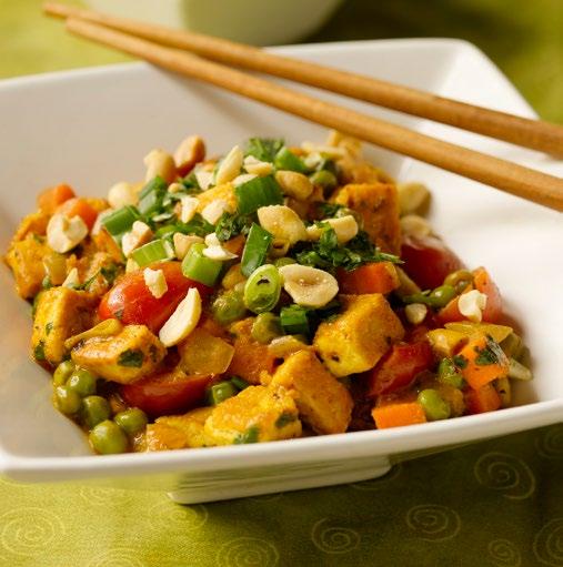 FRIDAY MARCH 1 TOFU RED CURRY We think tofu is a nice change of pace, but if it's not your favorite, you can use chicken, pork, or even shrimp in this dish.