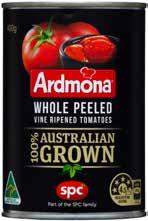 ARDMONA WHOLE PEELED TOMATOES Delicious in home made pasta sauce, or in dishes