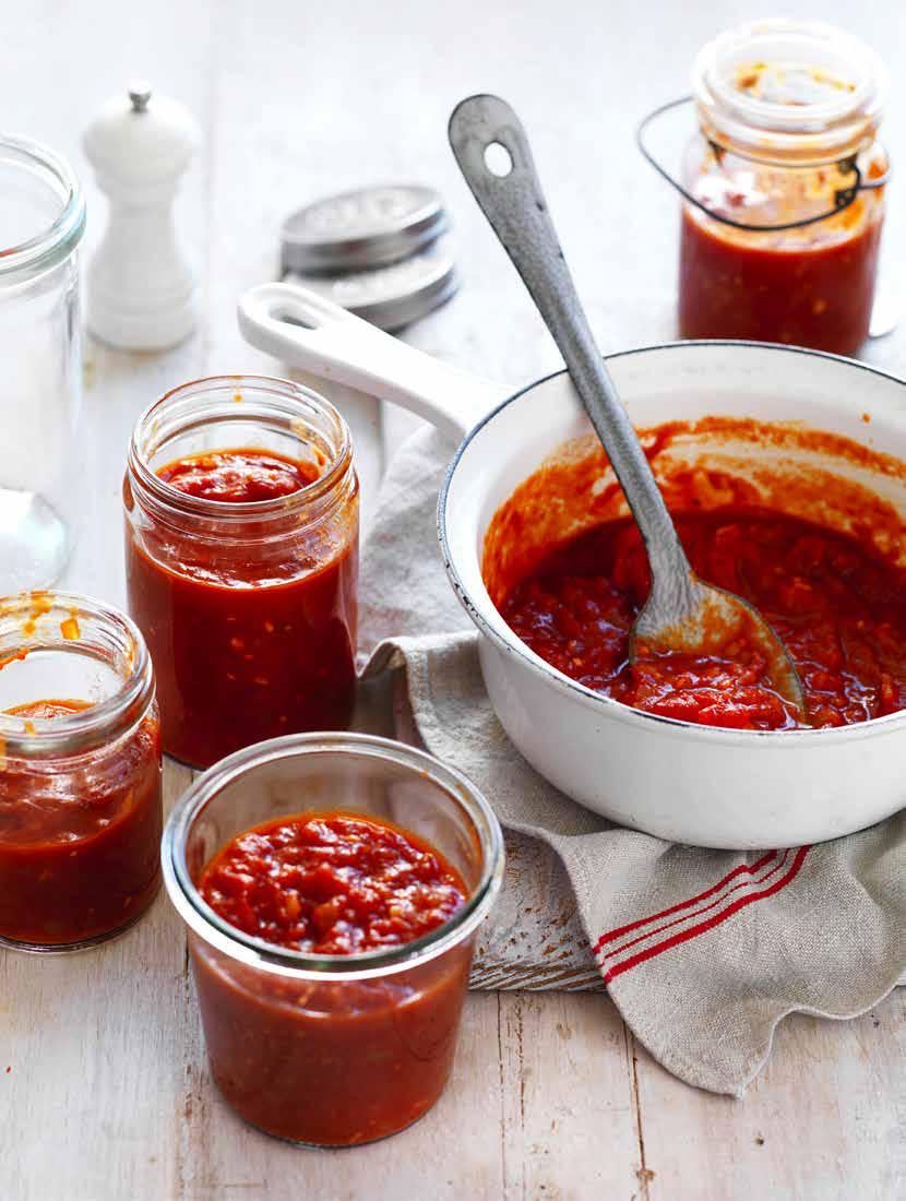 Basic Tomato Sauce Prep: 10 mins Cooking: 50 mins makes: 6 cups 2 tbs olive oil 2 brown onions, finely chopped 4 garlic cloves, finely chopped ⅓ cup tomato paste 4 x 400g cans Ardmona Whole Tomatoes