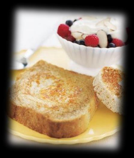 Egg in a Hole With Berries and Yogurt Serves 2 Hands-On Time: 15 min Total Time: 15 min 2 slices whole-wheat bread 2 tablespoons butter, softened 2 large eggs kosher salt and pepper 1 cup berries