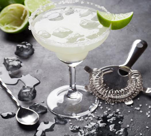 CILANTRO CUCUMBER MARGARITA 17 4 thin slices peeled cucumber 2 tablespoons fresh cilantro leaves, plus 1 sprig 2 tablespoons sugar 3 lime wedges 2 1/2 ounces silver tequila 2 ounces triple sec Juice