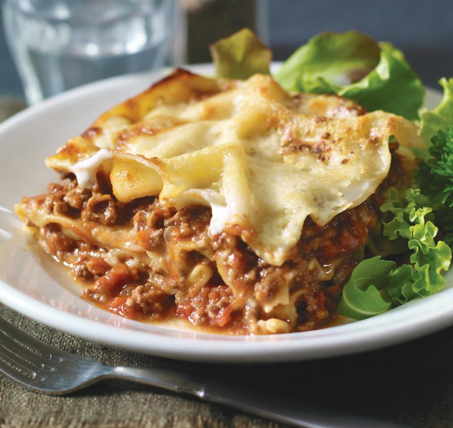 Homemade LASAGNE PREP: 15mins / COOK: 1hr 45mins / SERVES: 6 Freeze the FIlling after step 3 It can be used as a base for lasagne, Bolognese or chilli.