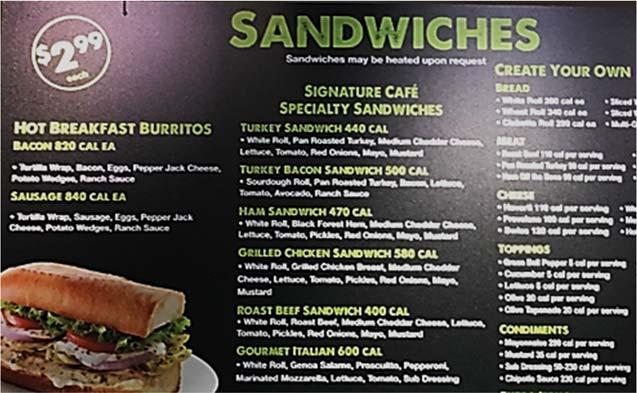 For example, Safeway and Vons offer all of these foods, as well as made to order breakfast sandwiches and hot and cold specialty sandwiches at their Signature Café.