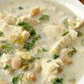 Creamy White Chicken Chili Serves: 3 4 Prep time: 10 minutes Cook time: 25 minutes 2 boneless, skinless chicken breasts, cut into bite sized pieces ½ medium onion, chopped ¾ teaspoon garlic powder ½