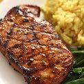 The Best Pork Chop Marinade Serves: 3 Prep time: 8 minutes Cook time: 16 minutes ¼ cup soy sauce ⅛ cup chili sauce ⅛ cup honey 1 Tablespoon vegetable oil 1 Tablespoon green onion, finely chopped ½