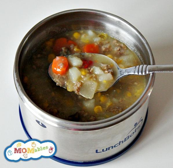 Crock Pot Corn Chowder Family-Sized Ingredients: 1lb smoked pork sausage 3 cups frozen hash browns with onions and peppers 2 carrots, peeled and chopped 15oz can creamed corn 1 can cream of mushroom