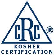 (Plant #55-851), 5500 52nd Street, Kenosha, WI 53144 are under the Kashruth certification of the crc ().
