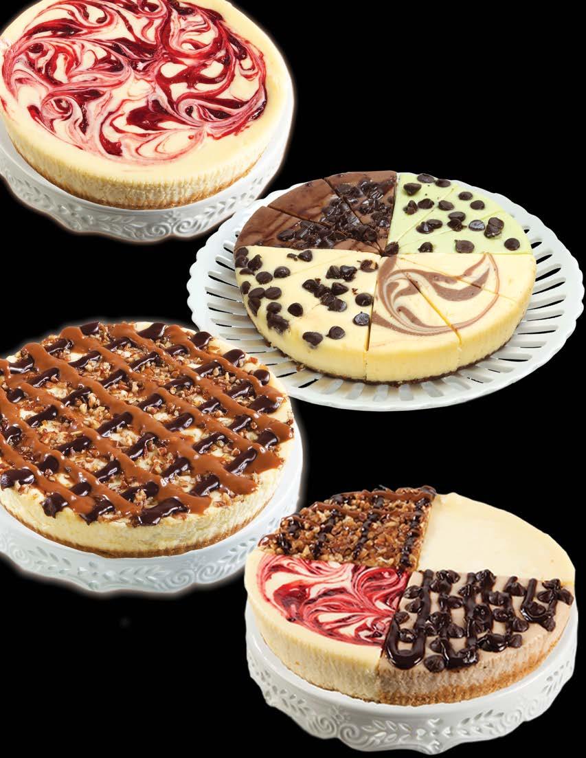 Rich & Creamy Cheesecakes CHOCOLATE LOVER S CHEESECAKE This variety cheesecake is devoted to the chocoholic. Triple Chocolate, Chocolate Mint, Chocolate Chip and Chocolate Swirl.
