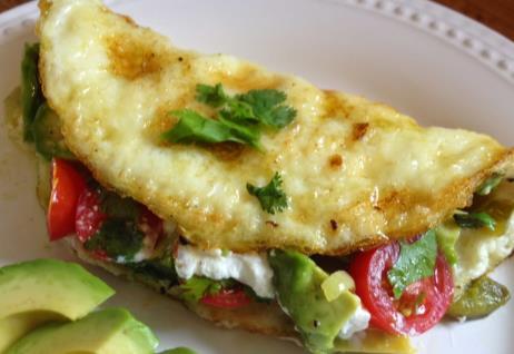 Heart Healthy Omelet 1 tbsp + 1 tsp canola oil 1 cup grape tomatoes (chopped) 1 cup baby spinach 2 eggs or egg whites ¼ cup fat-free milk 2oz fat-free feta cheese 1.