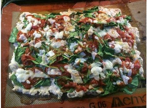 Meat Pizza Spinach and Cheese Meat Pizza 1-1.5 lbs.