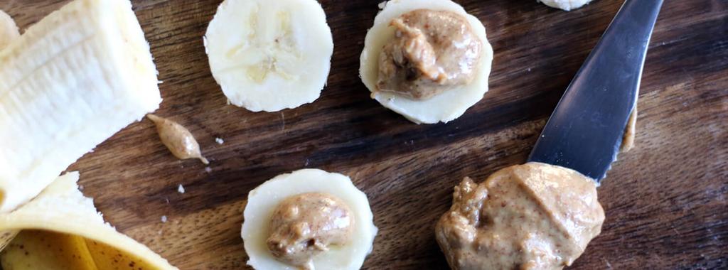 Banana with Almond Butter 2 ingredients 2 minutes 2 servings 1.
