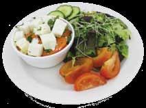 Salad with Feta Cheese Spaghetti & Lentil Bolognaise Gravy Carrots Peas Mashed