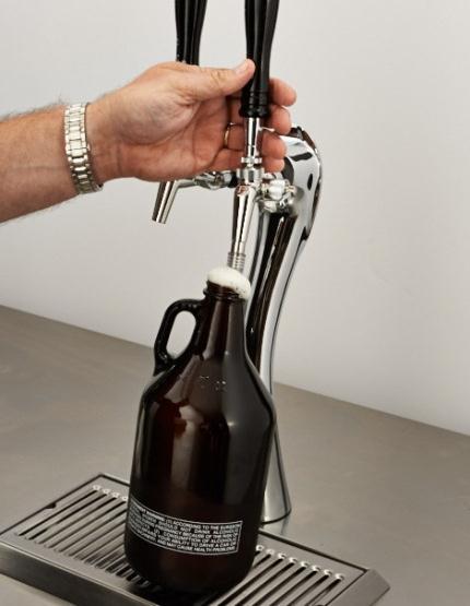 How to fill a growler using a Perlick Rinser, 650SS