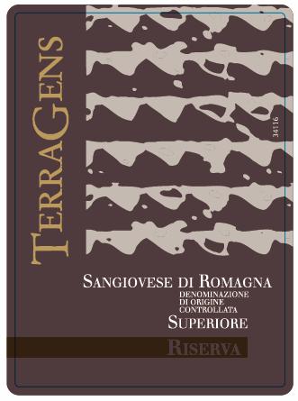 TERRAGENS SANGIOVESE DI ROMAGNA D.O.C. SUPERIORE RISERVA TERRAGENS SANGIOVESE DI ROMAGNA D.O.C. SUPERIORE RISERVA Vineyard area: Middle and high hills in the central Romagna area between Forlì and Faenza.