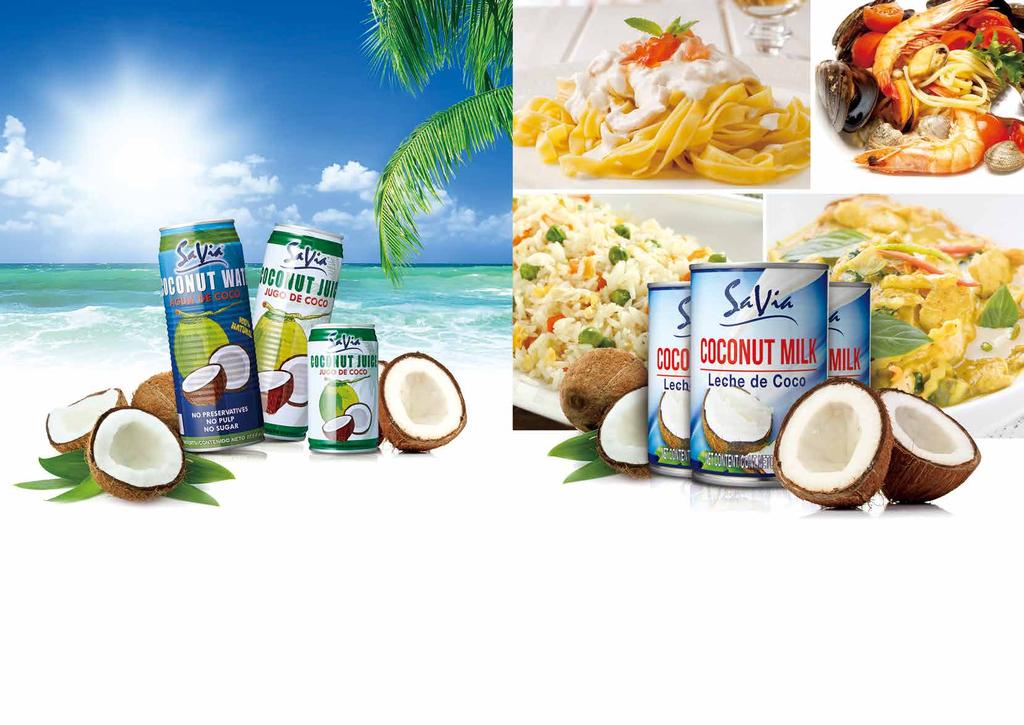 COCONUT JUICE COCONUT MILK COCONUT WATER & JUICE Coconut water is 100% naturally generated from young coconut and good for quenching your thirst.