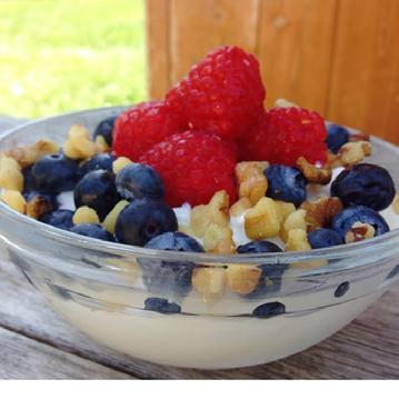 BREAKFAST Cottage Breakfast [Makes 1 Serving] ½-1 cup cottage cheese ½ - 1 cup berries (sliced) 1-2 tablespoons walnuts (pieces) 1.