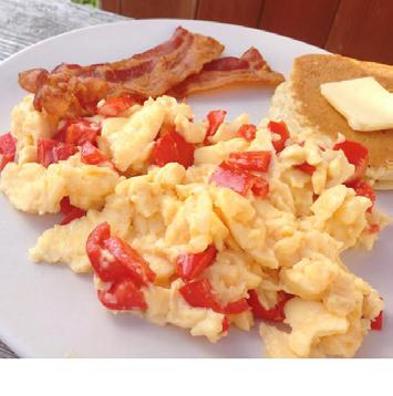BREAKFAST Country Breakfast [Makes 4 Servings] 6-8 eggs ½ tablespoon coconut oil Banana Pancakes 8 oz.