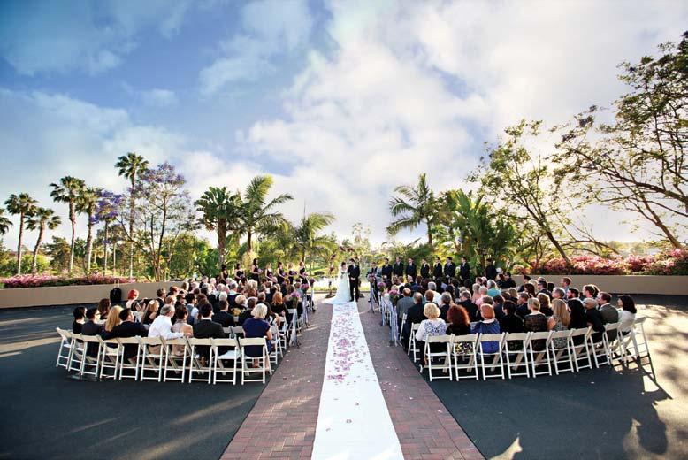 Views of sparkling lakes and manicured fairways make for the perfect setting to exchange your vows.