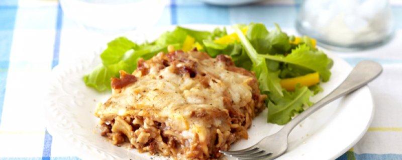 Decadent Lasagne with Bacon and Parmesan Saturday 22nd July 00:0:00 00:10:00 The strong savoury flavours of bacon and Parmesan make this lasagne a decadent dinner choice. 1.