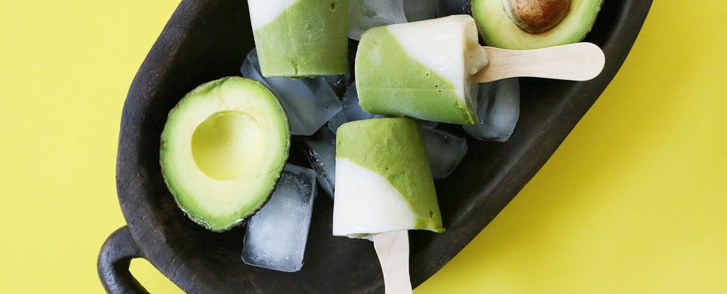 Creamy Avocado Popsicles 3 ingredients 4 hours 8 servings Blend all ingredients in a food processor or blender until smooth. Pour into 3 ounce cups and insert popsicle sticks in the middle.