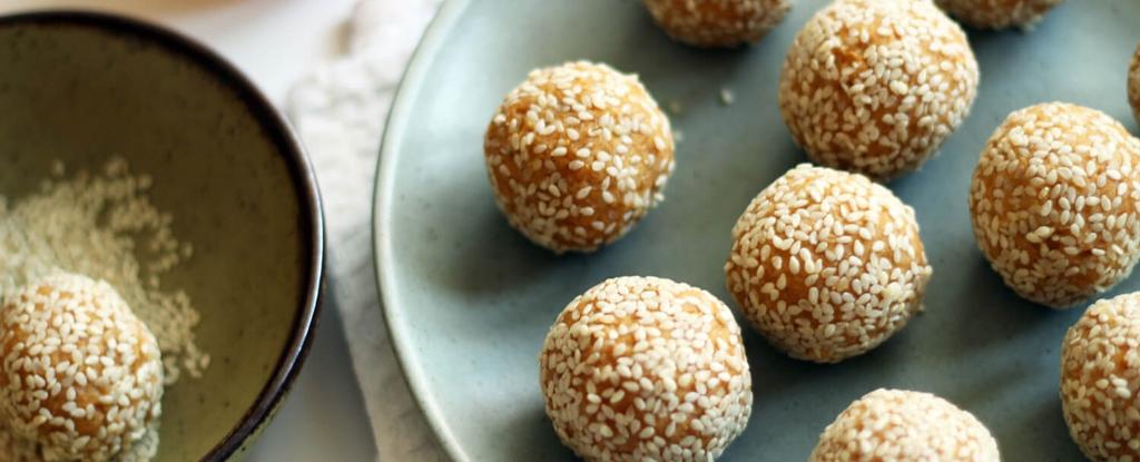 Pumpkin Tahini Energy Balls 7 ingredients 15 minutes 15 servings 4. In a medium sized mixing bowl, combine the coconut flour, coconut oil and pureed pumpkin. Mix thoroughly.