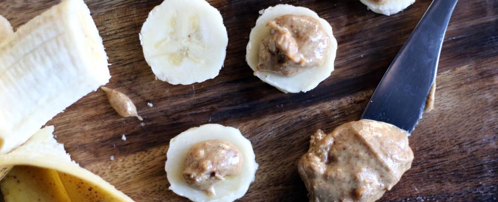 Banana with Almond Butter 2 ingredients 2 minutes 4 servings