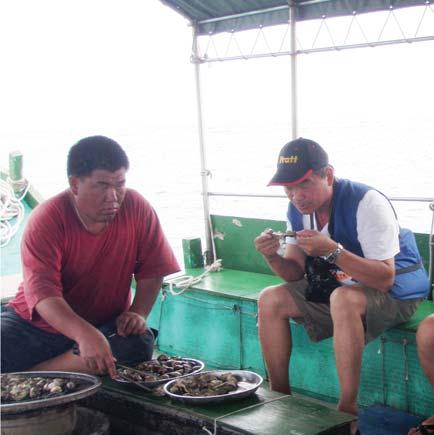 Zhou promoted the oysters in this area as the best oysters in the