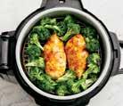 While chicken and rice are cooking, toss broccoli in a bowl with the olive oil and remaining salt and pepper.