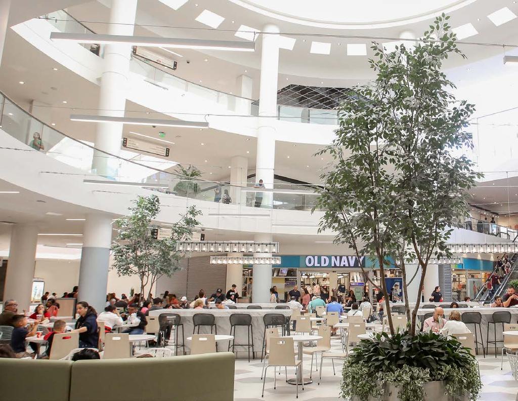New The new food court is situated in the epicenter of the enclosed mall on the Lower Level with extensive common