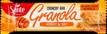 Granola bar is an extra crunchy nutritious snack.