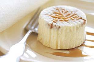 Mini Maple Cheesecake 3 pkg. (250 g each) brick cream cheese, softened 1/2 cup sugar 1/4 cup maple syrup 3 eggs 6 David Maple Leaf Cookies 1/4 cup coarsely chopped walnuts Heat oven to 350ºF.