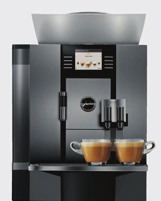 JURA GIGA W3 ESPRESSO The machine is pre-programmed with over 30 specialty coffee beverages THE PURIST Back to basics, down to earth, real good coffee with professional equipment.