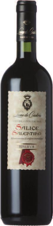 11 LEONE DE CASTRIS SALICE SALENTINO RISERVA 2009 PUGLIA, ITALY WINE OF THE YEAR 2013-2014 A stunning wine of intense deep red colour with garnet hints.