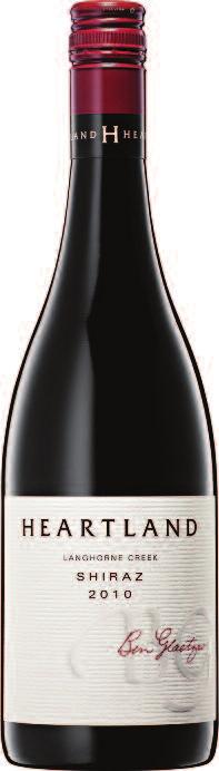 13 HEARTLAND SHIRAZ 2010 LANGHORNE CREEK, AUSTRALIA 2010 was a warmer than average vintage that climaxed in perfect ripening conditions. This wine was matured for fourteen months in new and old oak.