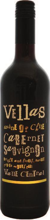 VELLAS CABERNET SAUVIGNON 2011 CENTRAL VALLEY, CHILE 5 One of the great virtues of Chile for winemaking is that a combination of superb climatic conditions, a can-do attitude and an