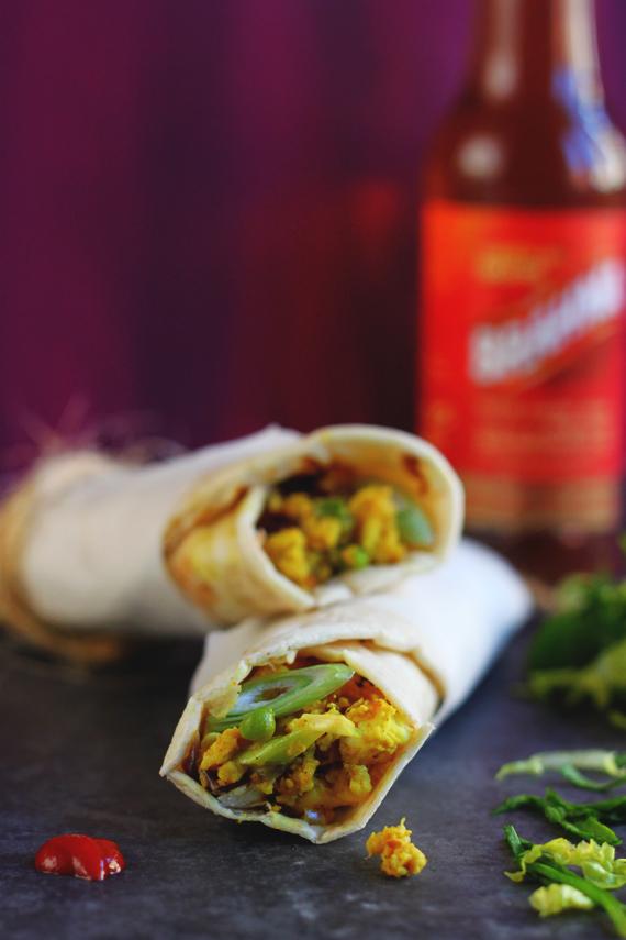 My take on kati rolls combines my passion for paneer bhurji (North Indian-style spiced, scrambled paneer) and hot