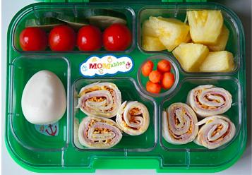 Ham & Cheese Pinwheels Ingredients 1 flour tortilla (whole wheat or any variety) 1 teaspoon mustard 2 teaspoons mayonnaise 2-3 slices deli ham 2 slices cheese Directions Lay the tortilla on a cutting