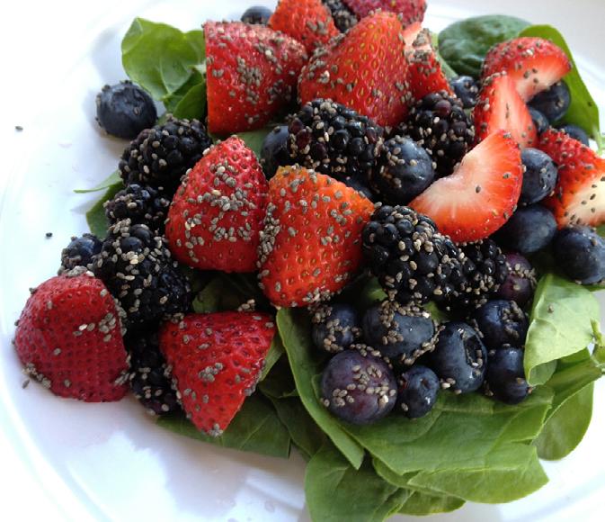 Cycle 2 Lunch Recipes Berries and Seeds Salad Servings: 1 1/2 cup Blueberries 1/2 cup Blackberries 1/2 cup Strawberries 1