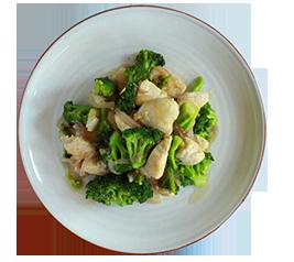 Cycle 2 Dinner Recipes Servings: 1 1 (4-5 oz) Chicken Breast (chopped) 1/2 cup Broccoli 1 tsp Minced Garlic 2 tsp Minced Ginger 1/4 cup Onion 1 tsp Coconut Oil Chicken Stir Fry
