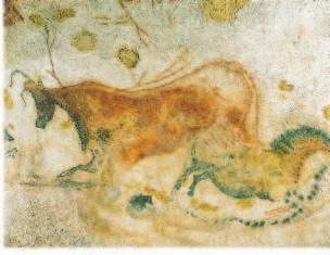 One Bay of Biscay Altamira SPAIN FRANCE Lascaux Mediterranean Sea cave discovered in southern France in 1994 contained more than three hundred paintings of lions, oxen, owls, panthers, and other