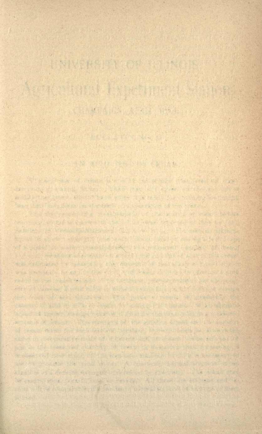 UNIVERSITY OF ILLINOIS. Agricultural Experiment Station, CHAMPAIGN, APRIL, 1894. BULLETIN NO. 32. AN ACID TEST OF CREAM.