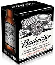 BEVERAGES BUDWEISER PROHIBITION NON-ALCOHOLIC BEER 4/6x355