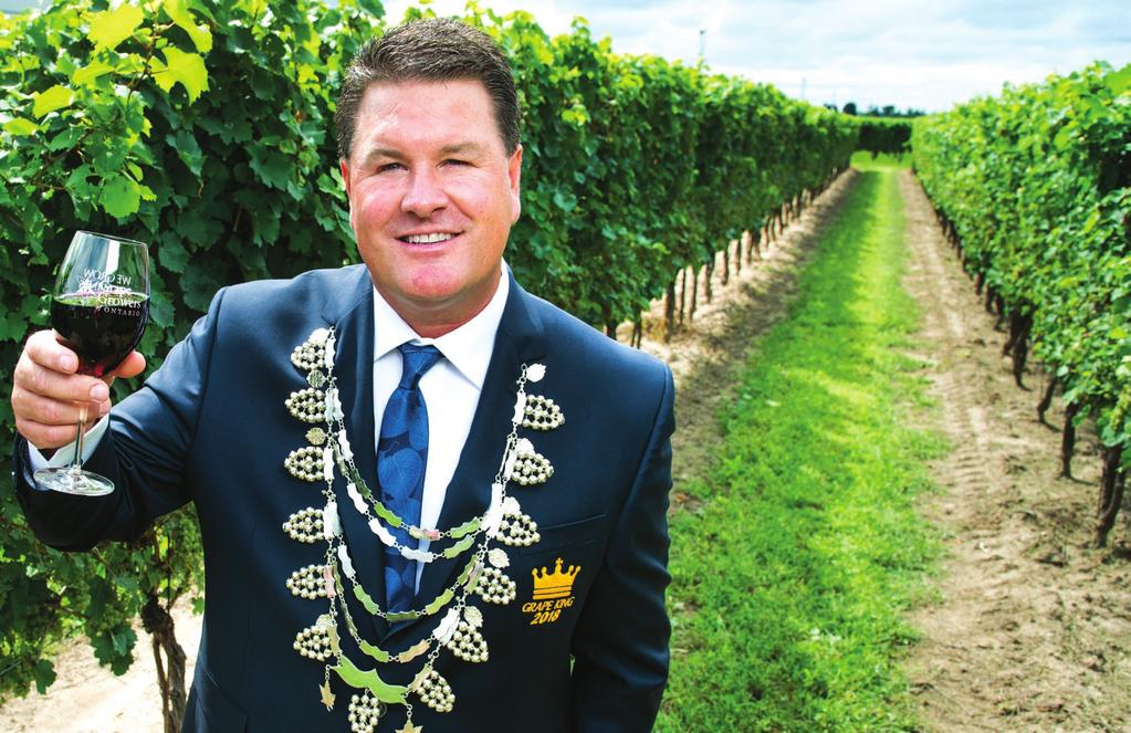 2018 GRAPE KING CHRIS VAN DE LAAR The selection of a Grape King is part of Ontario s history and an annual tradition that dates back to 1956.