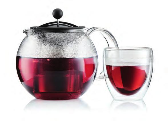 TEA PRESSES ASSAM The ASSAM Tea Press is the icon among the wide variety of BODUM Tea Presses. Its classic round shape and borosilicate glass let all teas shine in their best light.