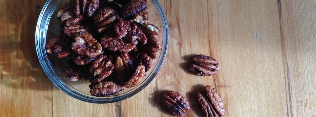Cinnamon Toasted Pecans 3 ingredients 15 minutes 4 servings 1. Place nuts in a frying pan over medium heat stirring occasionally for 5 minutes or until pecans are toasted. 2.