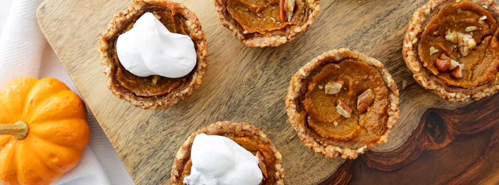 Sweet Cheats by Nicole Pumpkin Pie Tarts with Coconut Whipped Cream 13 ingredients 1 hour 30 minutes 12 servings 1. Pulse the almonds and cashews in a food processor.