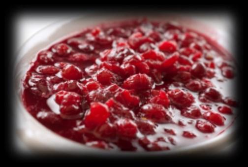 Cranberry Sauce Ingredients for Cranberry Sauce: 1¼ cups cranberries, fresh or frozen, thawed ½ cup unsweetened cranberry juice ½ cup sugar Directions for Cranberry: Sauce: 1.