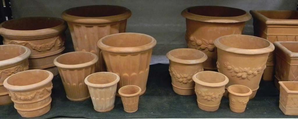 NEW ARRIVAL: Huge & Fancy Terra Cotta Plant Containers Here at the DecoGallery we have just received several shipments of NEW terra cotta pots.